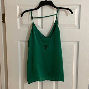 Size Large. Satin Green Tank.